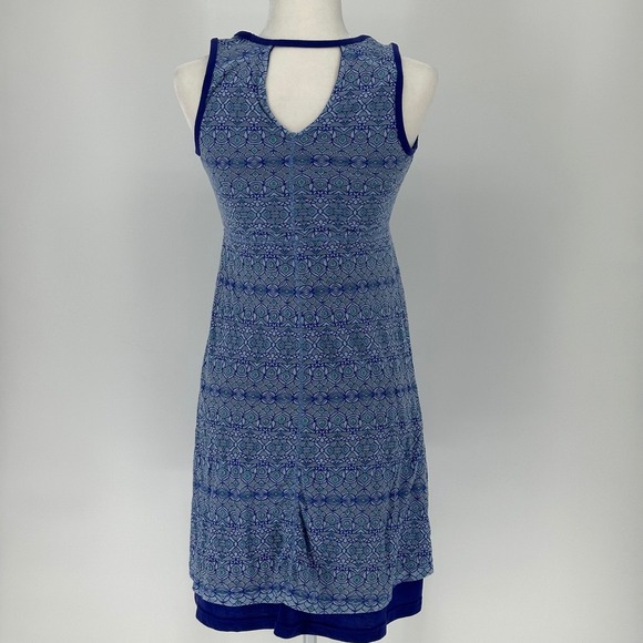 Marmot Larissa Women Blue Geometric Print Sleeveless V Neck Casual Dress Size S - Picture 4 of 7